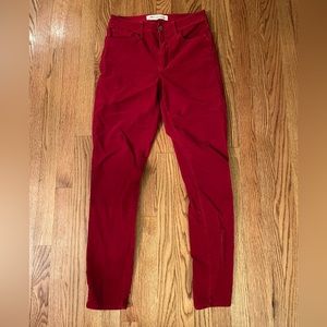 Gap Women’s Curvy True Skinny Super High Rise Red Pants Size 29T